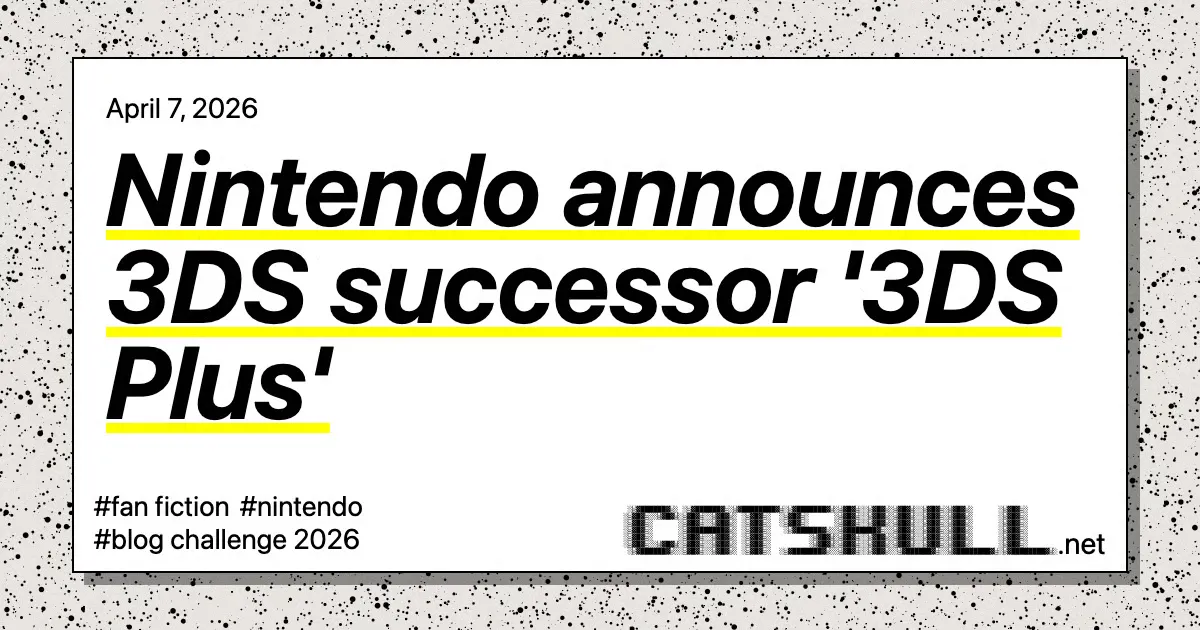 A preview image for a blog post titled 'Nintendo announces 3DS successor: 3DS Plus'